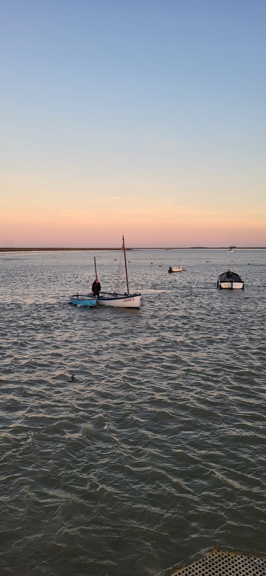 A fishing boat at sunset on the River Ore,&nbsp;Suffolk